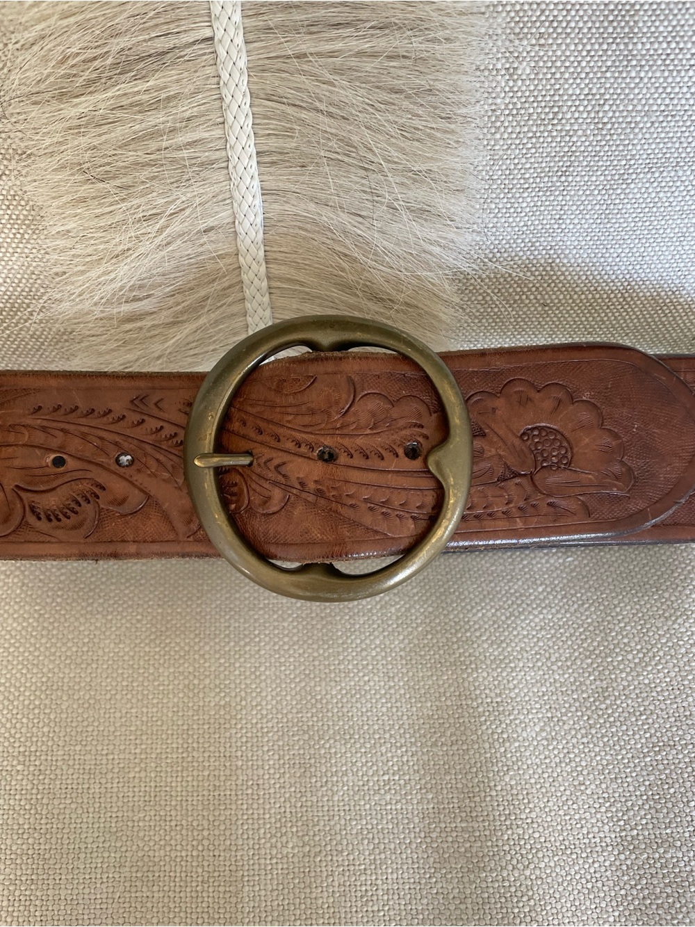 Ralph Lauren Brown Distressed Leather Belt